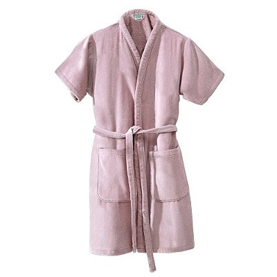 Roupão Adulto Fiore Velour Liso - Rose - P - Döhler