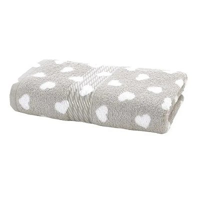 Toalha de Rosto Prisma - Love Cinza - Döhler