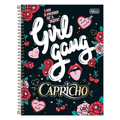 Caderno Capricho - Girl Gang - 1 Matéria - Tilibra