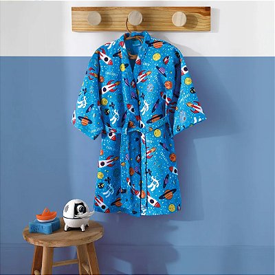 Roupão Infantil Felpudo Astronauta - P - Döhler