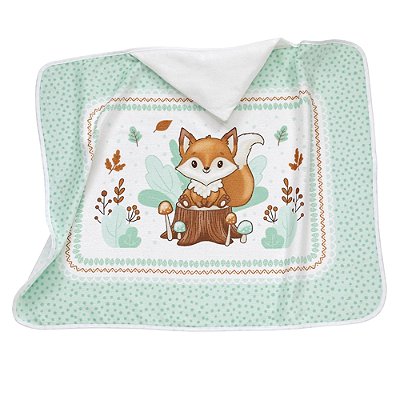 Toalha de Banho Com Capuz Velour - Raposa Baby  - Döhler