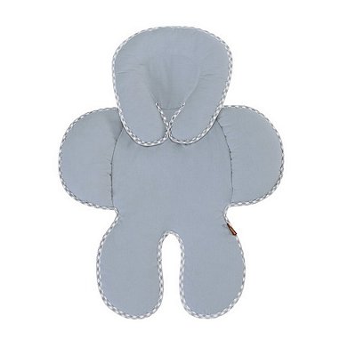 Capa Anatômica para Bebê Conforto Xadrez - Chumbo - Batistela Baby