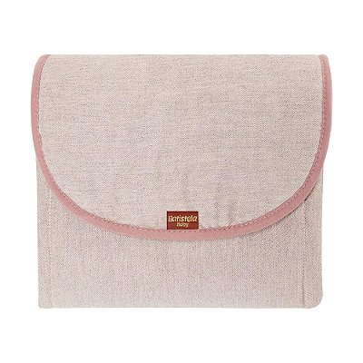 Trocador Portátil Linho - Rosê - Batistela Baby