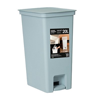 Lixeira com Pedal Pratic Clean Fly  20 Litros - Cinza - Paramount