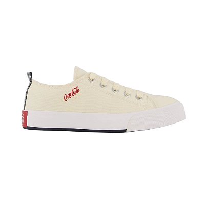 Tênis Feminino Atlanta Canvas - Off White - Coca Cola
