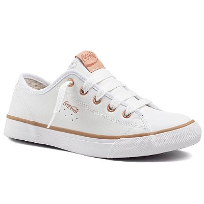 Tênis Stream Leather Branco Cobre - Coca Cola
