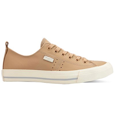 Tênis Feminino Isla Leather Couro - Bege - Coca Cola