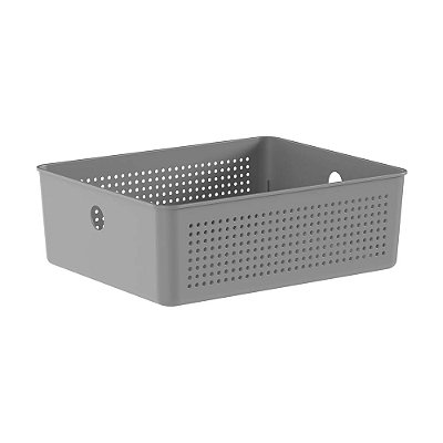 Cesto Organizador Flow 8,2 Litros - Chumbo - Ou