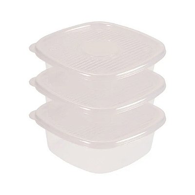 Conjunto de Potes Pop Colors 1L - 3 Peças - Plasútil