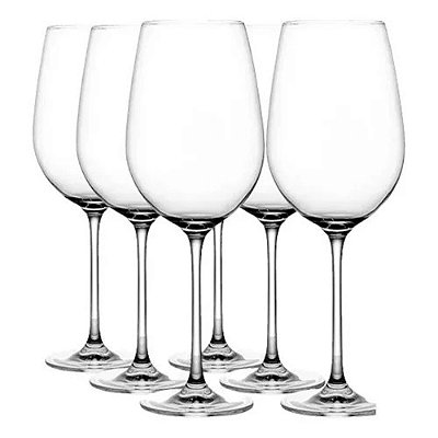 Jogo com 6 Taças para Vinho Tinto Cristal Beatriz 770 ml - Fracalanza