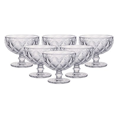 Jogo com 6 Taças para Coquetel Diamond Clear 310ml - Lanty