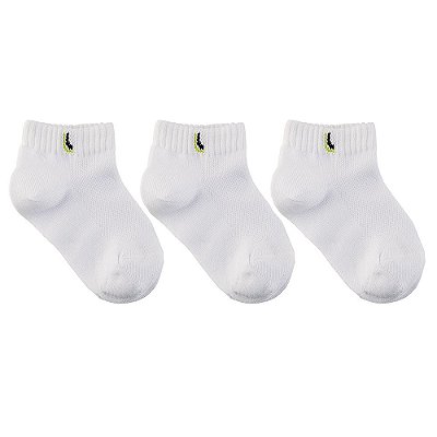 Kit Meia Infantil Básica Branco - 3 Pares - Lupo