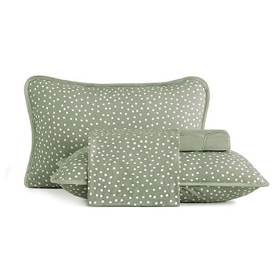 Jogo de Cama Malha Fio Penteado King - Bits Verde - Altenburg