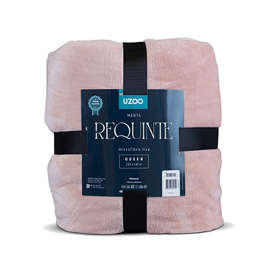 Manta Microfibra Requinte Queen - Rose - Uzoo