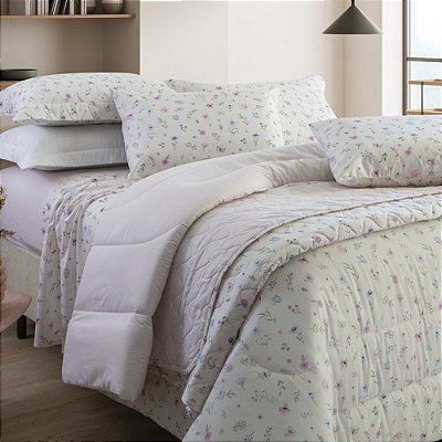Edredom New Innovi Casal 180 Fios - Mariposy - Kacyumara