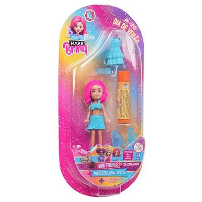 Boneca Mini Friends Dia de Verão com Protetor Labial FPS 15 - Beca - Polibrinq