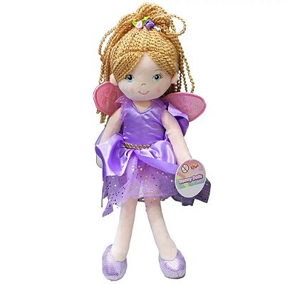 Boneca de Pano Fadinha 38cm - Roxo - Toyng