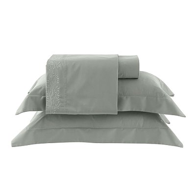 Jogo de Cama 300 Fios Bordado Taiti Greenjoy - Queen - Kacyumara
