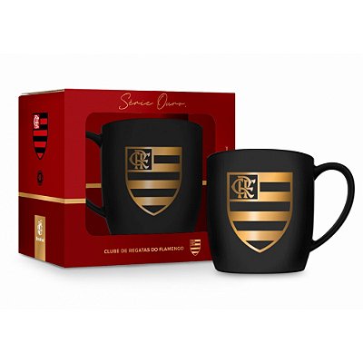 Caneca de Porcelana - Flamengo Série Ouro - 300ml - Brasfoot