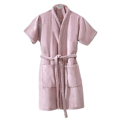 Roupão Adulto Fiore Velour Liso - Rosa Claro - M - Döhler