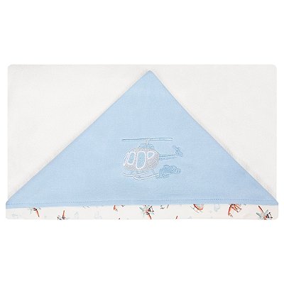 Toalha de Banho Infantil Aviões - Azul - Hug