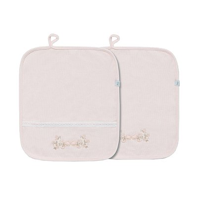 Conjunto de Babadores Sublime - Rosa - 2 Unidades - Hug