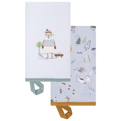 Conjunto de Babadores Escandinavo - Cinza - 2 Unidades - Hug
