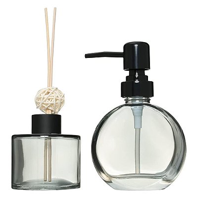 Jogo de Dispenser e Recipiente de Aromas - Grey - Mimo Style