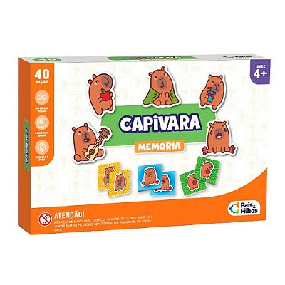 Jogo da Memória Capivara 40 peças - Pais e Filhos