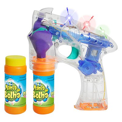 Lançador de Bolha de Sabão Mania Cristal com Luzes - DM Toys