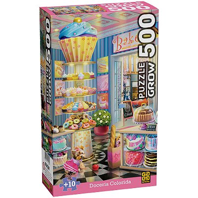 Quebra-Cabeça Doceria Colorida 500 Peças - Grow