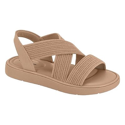 Sandália Feminina Elástico - Bege - Modare Ultraconforto