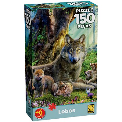 Quebra-Cabeça Lobos 150 Peças - Grow
