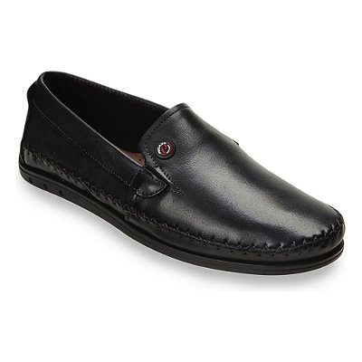 Mocassim Masculino Driver Couro - Preto - Pegada