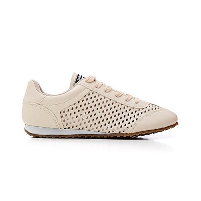 Tênis Feminino Casual Vazado - Bege - Sua Cia