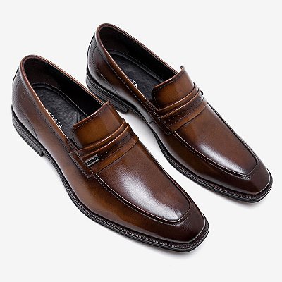 Sapato Social Masculino Slip On Clooney - Marrom - Democrata
