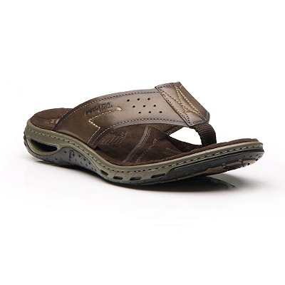 Chinelo Masculino Couro - Pinhão - Pegada