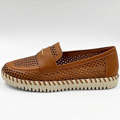 Mocassim Feminino Couro - Caramelo - Bottero