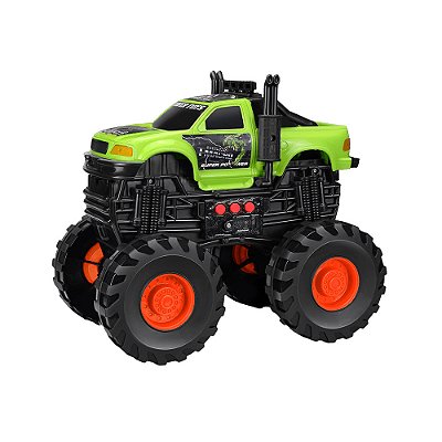 Carro Monster Truck Crush Express Wheels - Verde - Multikids