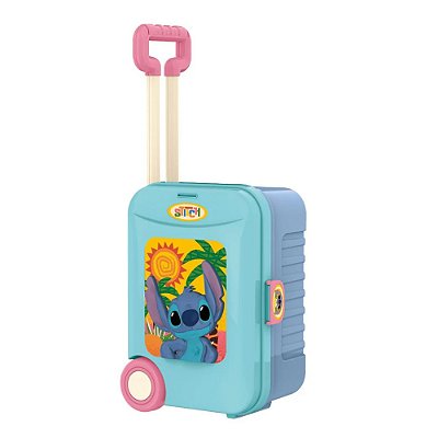 Maleta de Viagem Café do Stitch com Acessórios - Multikids
