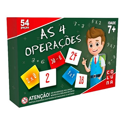 Jogo As 4 operações 54 Peças - Coluna