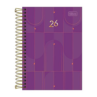 Agenda Executiva Espiral Diária Spot 2026 - Roxo - Tilibra