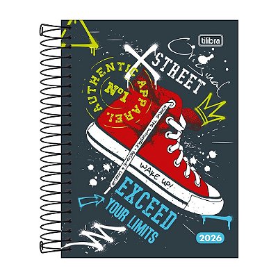 Agenda Diária Pepper Masculina 2026 - Tênis - Tilibra