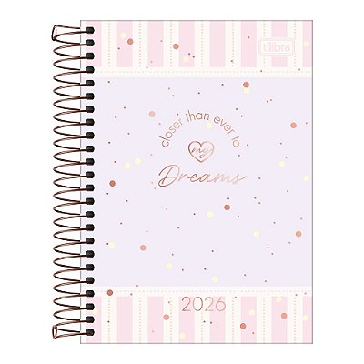 Agenda Diária Espiral Soho 2026 - Ripado Pastel - Tilibra