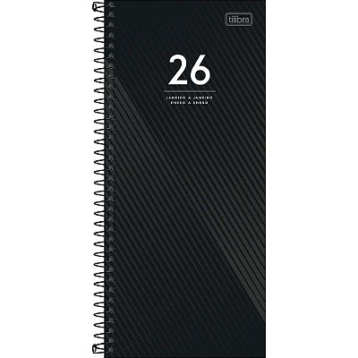 Agenda Espiral Diária Comercial Ideale 2026 - Preto - Tilibra