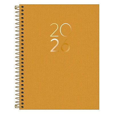 Agenda Executiva Espiral Diária Lume 2026 - Amarelo - Tilibra
