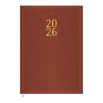 Agenda Executiva Torino Costurada Diária 2026 - Terracota - Tilibra