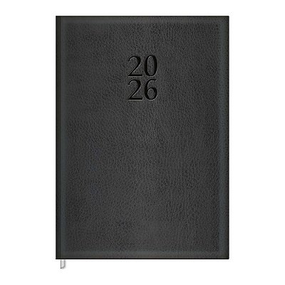Agenda Executiva Torino Costurada Diária 2026 - Preto - Tilibra