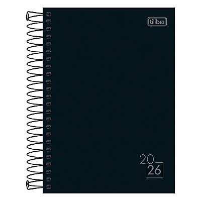 Agenda Espiral Diária Spice 2026 - Preto - Tilibra