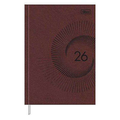 Agenda Executiva Costurada Master Prátika 2026 - Vinho - Tilibra